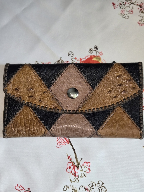No brand Handbags - Genuine Leather Vintage Patchwork Wallet in Black and Brown
